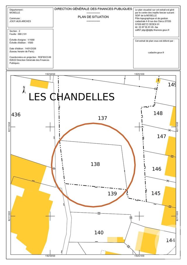 terrain à vendre - 842.0 m2 - JOUY AUX ARCHES - 57 - LORRAINE - Century 21 Immo Val